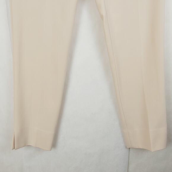 BCBGMAXASRIA pastel peach straight leg trouser size Med Old Money Quiet Luxury - Picture 5 of 10